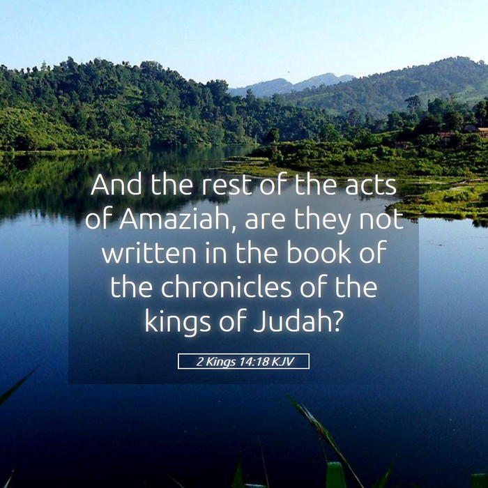 2 Kings 14:18 KJV Bible Study