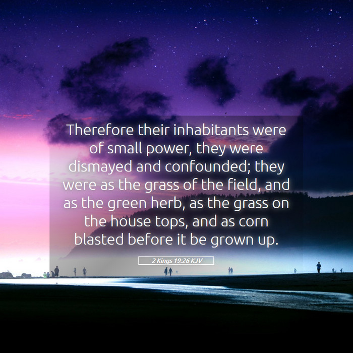 2 Kings 19:26 KJV Bible Study