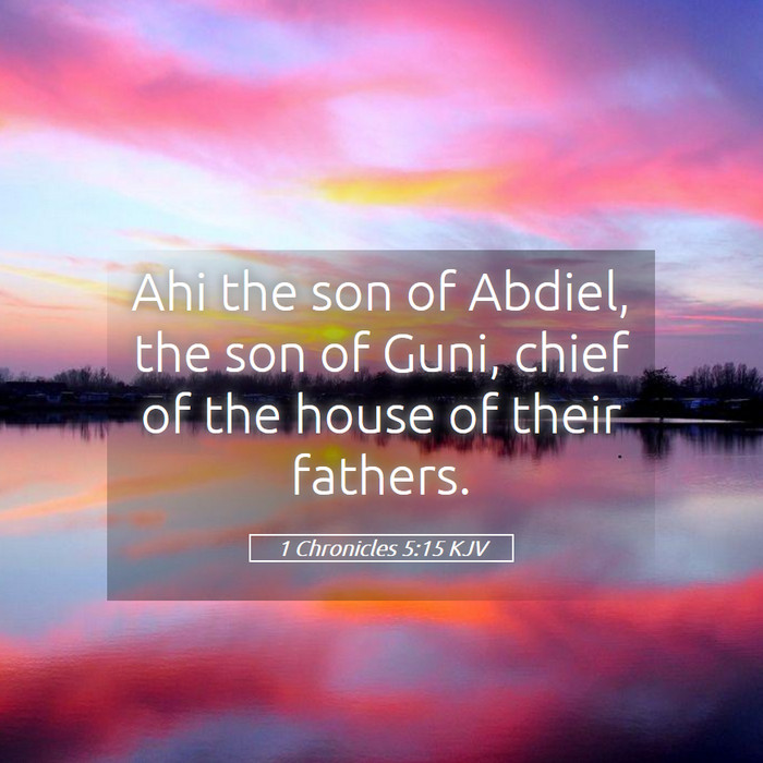 1 Chronicles 5:15 KJV Bible Study