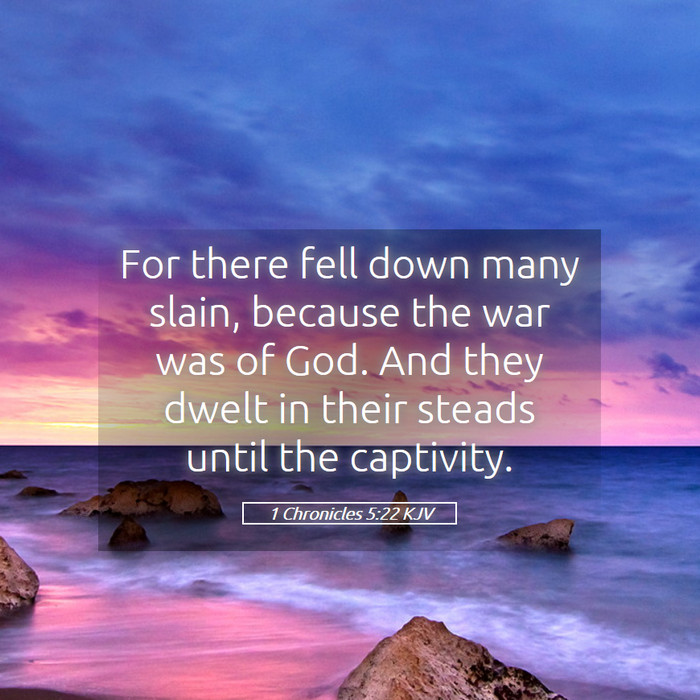 1 Chronicles 5:22 KJV Bible Study