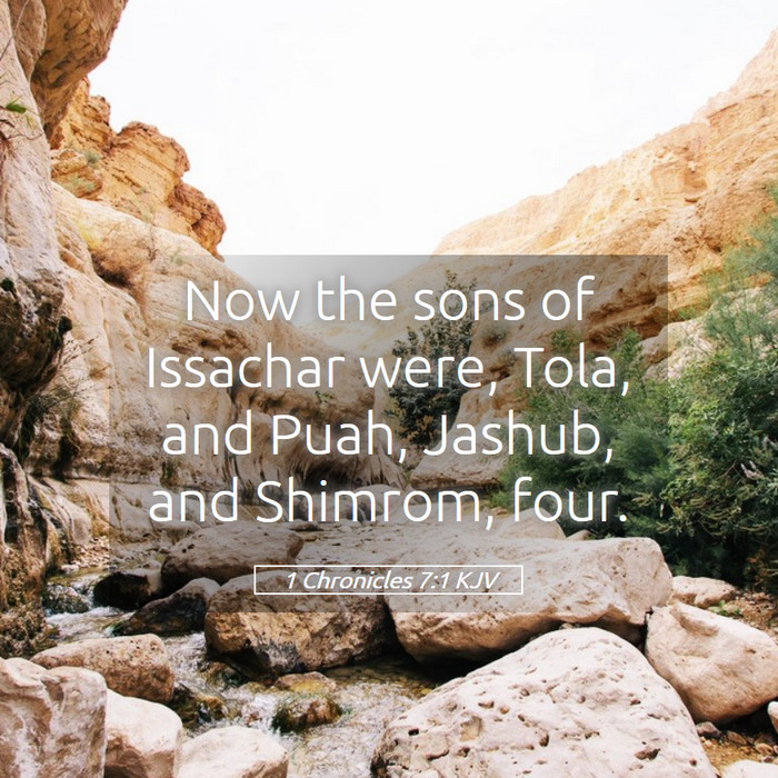 1 Chronicles 7:1 KJV Bible Study