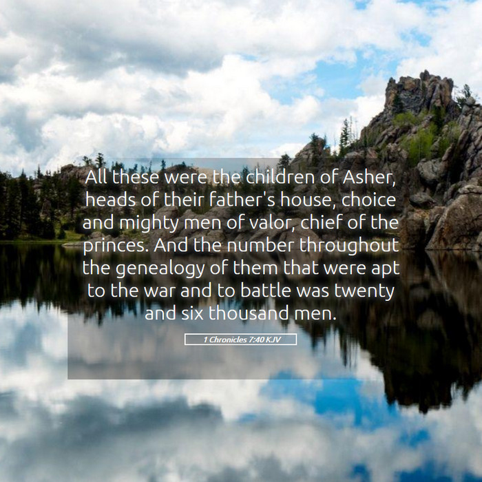 1 Chronicles 7:40 KJV Bible Study
