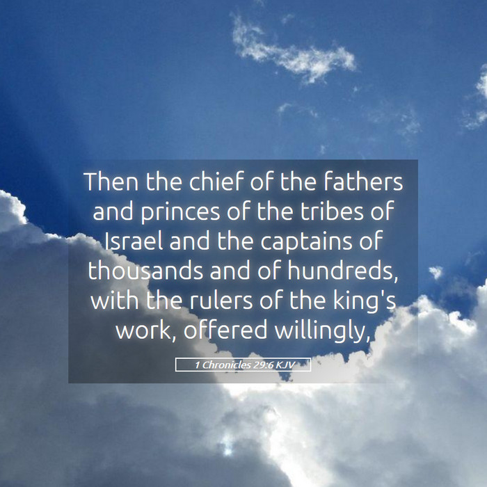 1 Chronicles 29:6 KJV Bible Study