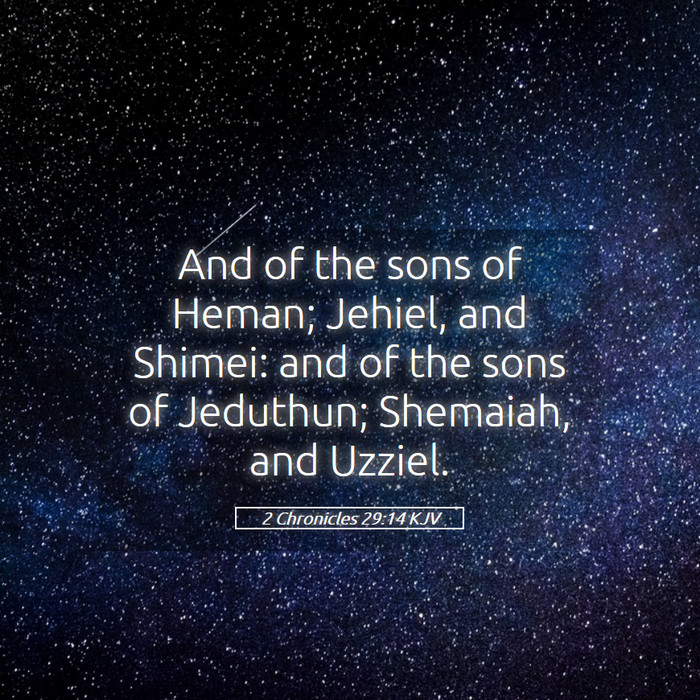 2 Chronicles 29:14 KJV Bible Study