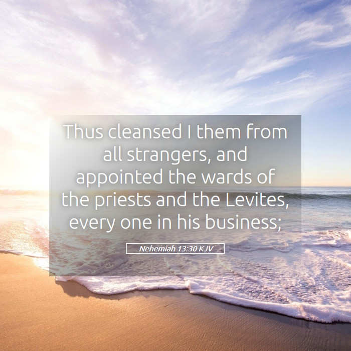 Nehemiah 13:30 KJV Bible Study
