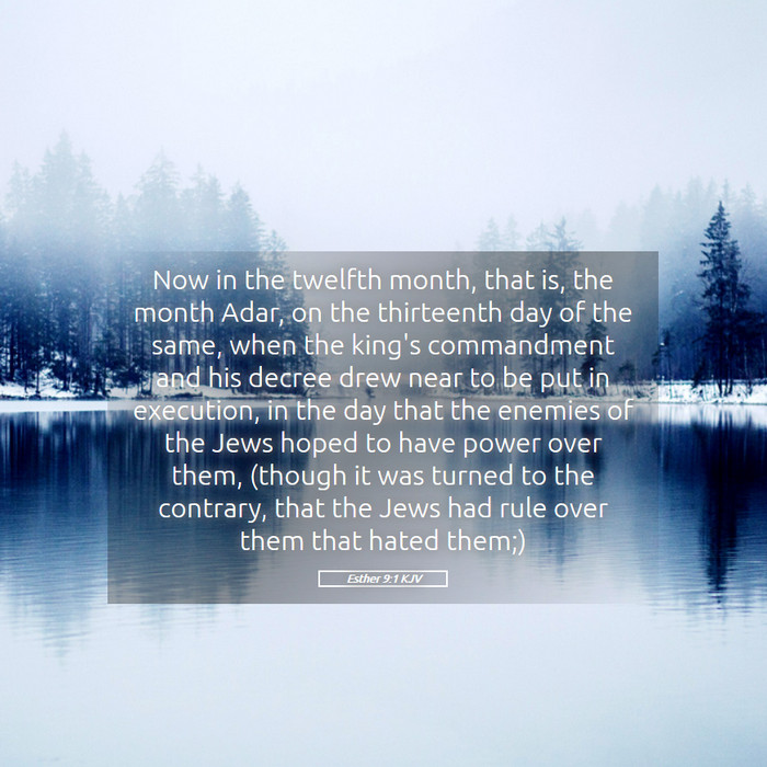 Esther 9:1 KJV Bible Study