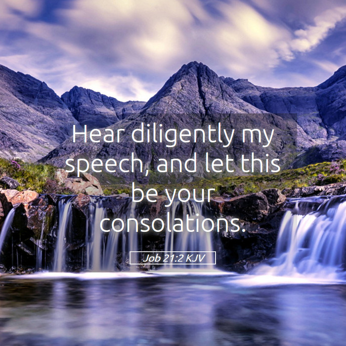 Job 21:2 KJV Bible Study