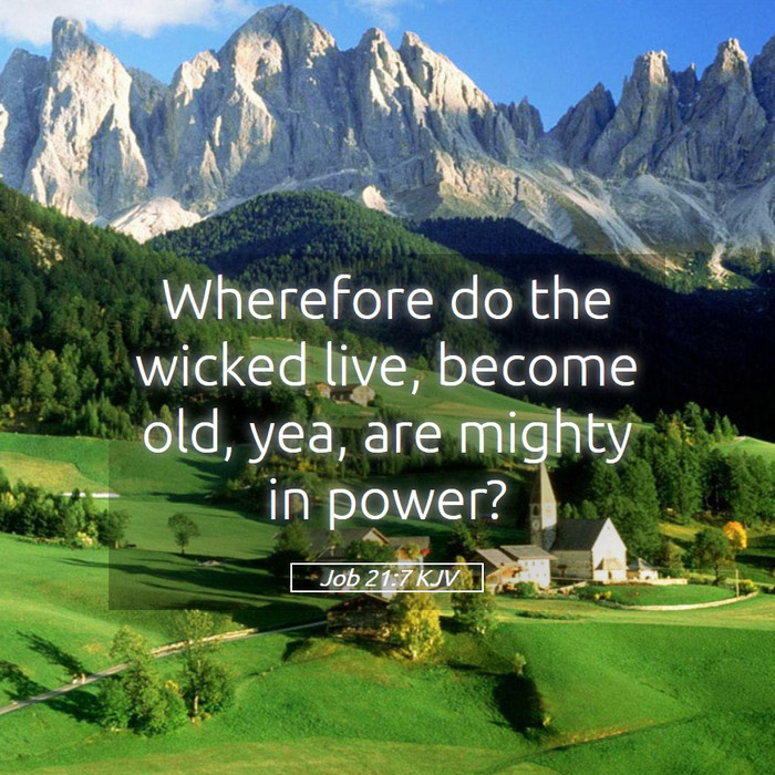 Job 21:7 KJV Bible Study