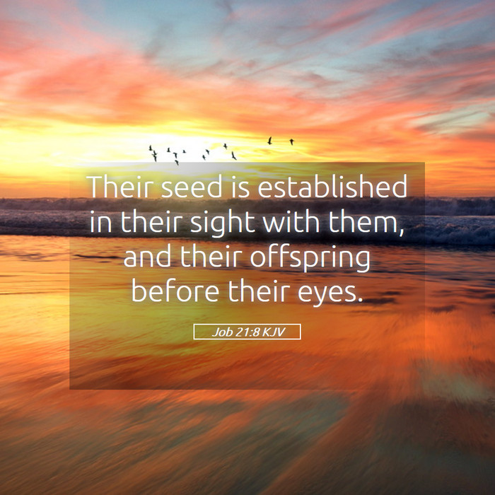 Job 21:8 KJV Bible Study
