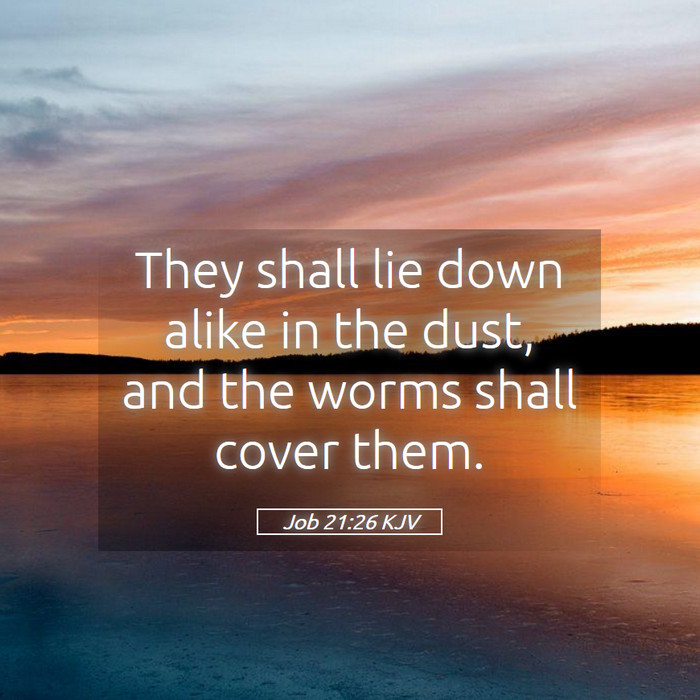 Job 21:26 KJV Bible Study