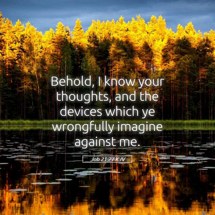 Job 21:27 KJV Bible Study