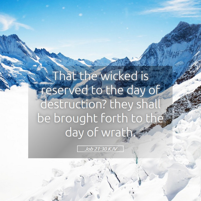 Job 21:30 KJV Bible Study