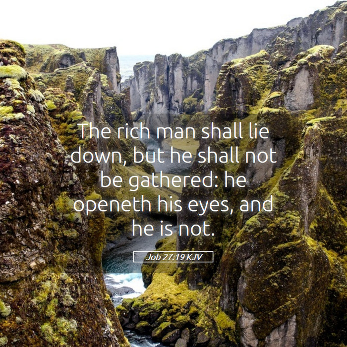 Job 27:19 KJV Bible Study