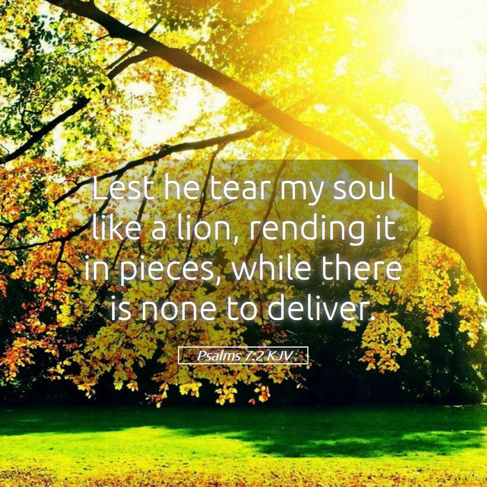 Psalms 7:2 KJV Bible Study