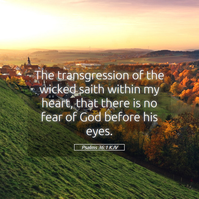 Psalms 36:1 KJV Bible Study