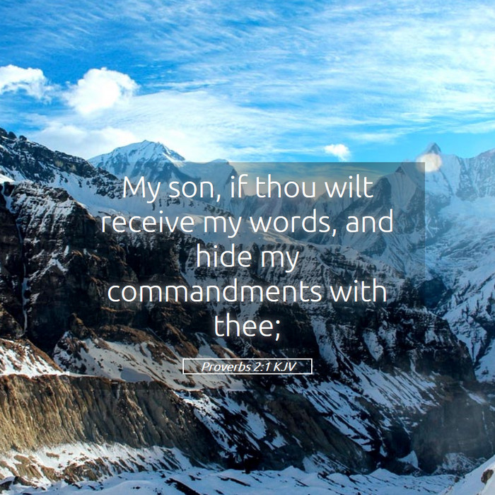 Proverbs 2:1 KJV Bible Study