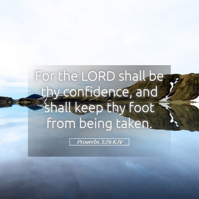 Proverbs 3:26 KJV Bible Study