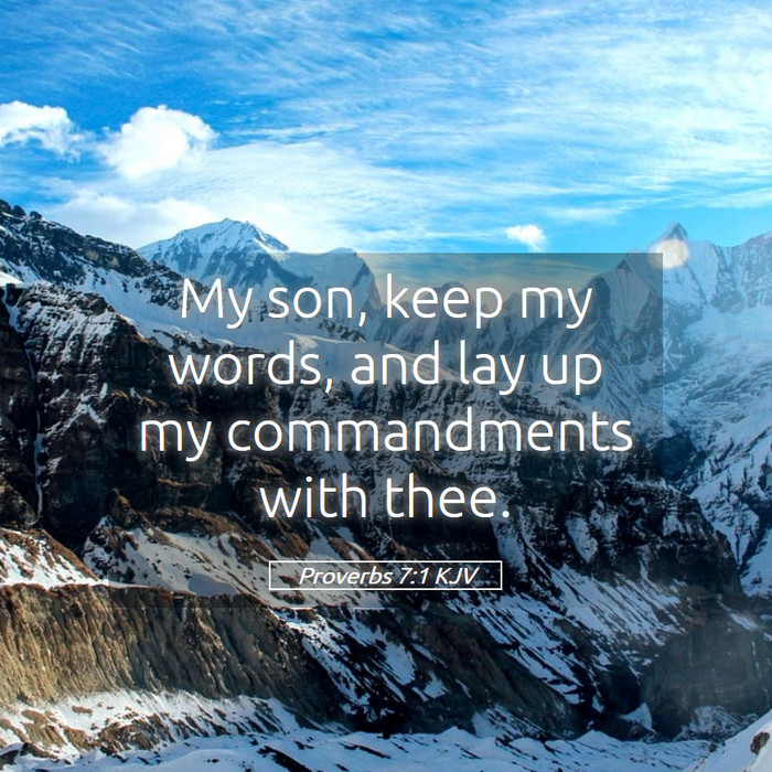 Proverbs 7:1 KJV Bible Study