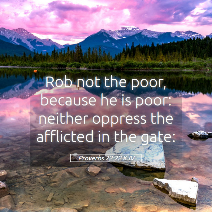 Proverbs 22:22 KJV Bible Study