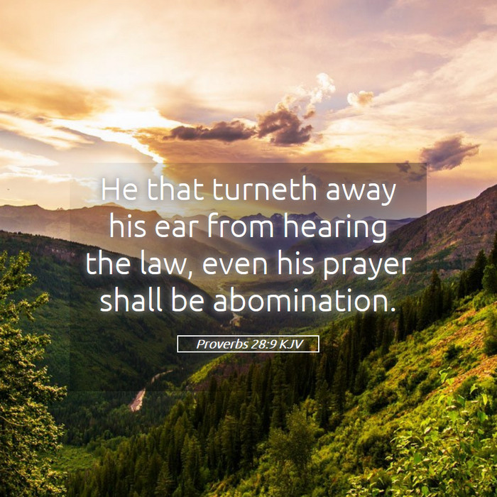 Proverbs 28:9 KJV Bible Study