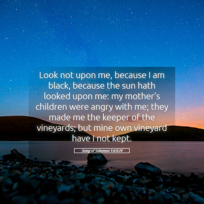 Song of Solomon 1:6 KJV Bible Study