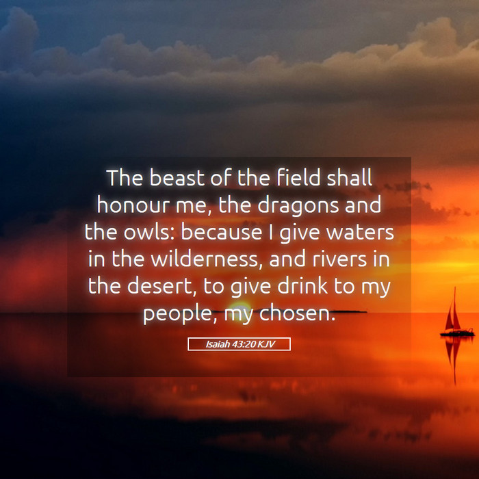 Isaiah 43:20 KJV Bible Study