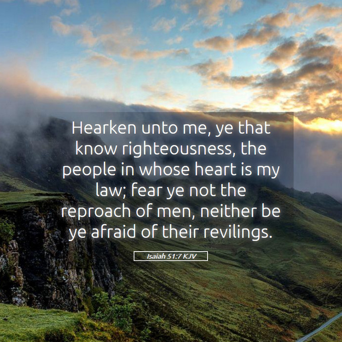 Isaiah 51:7 KJV Bible Study