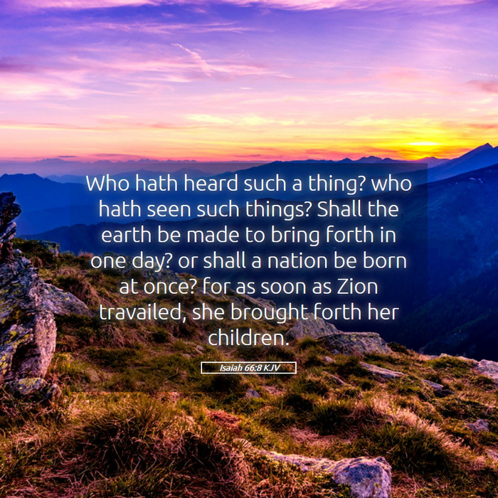 Isaiah 66:8 KJV Bible Study
