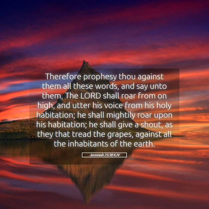 Jeremiah 25:30 KJV Bible Study