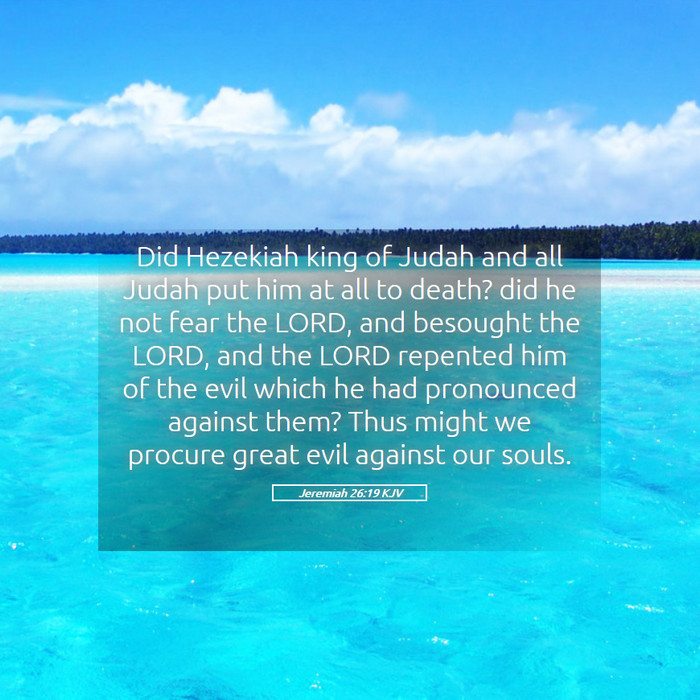 Jeremiah 26:19 KJV Bible Study
