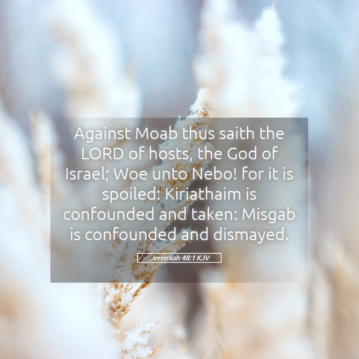 Jeremiah 48:1 KJV Bible Study