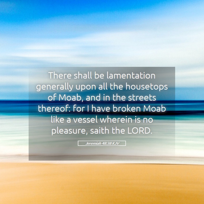 Jeremiah 48:38 KJV Bible Study