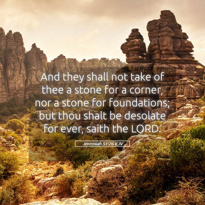 Jeremiah 51:26 KJV Bible Study