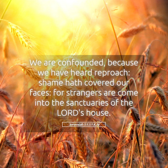 Jeremiah 51:51 KJV Bible Study
