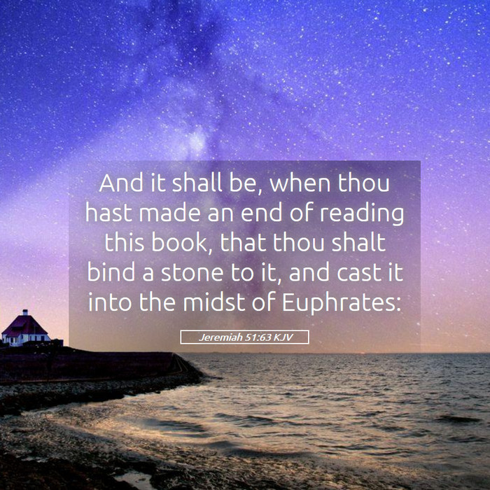 Jeremiah 51:63 KJV Bible Study