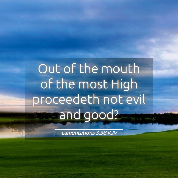 Lamentations 3:38 KJV Bible Study