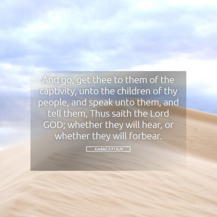 Ezekiel 3:11 KJV Bible Study