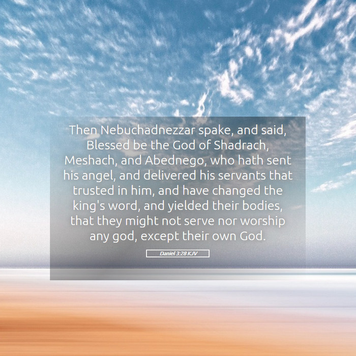 Daniel 3:28 KJV Bible Study