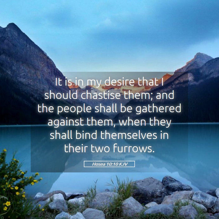 Hosea 10:10 KJV Bible Study