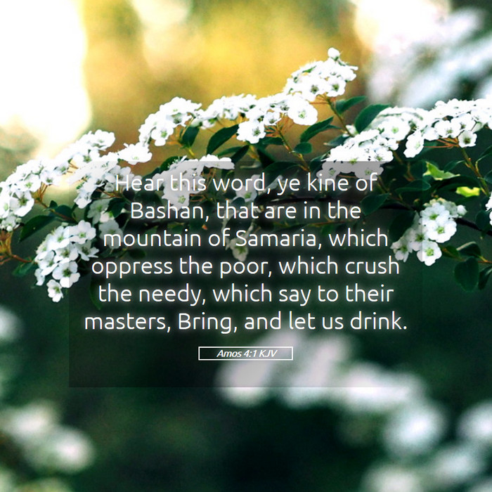 Amos 4:1 KJV Bible Study