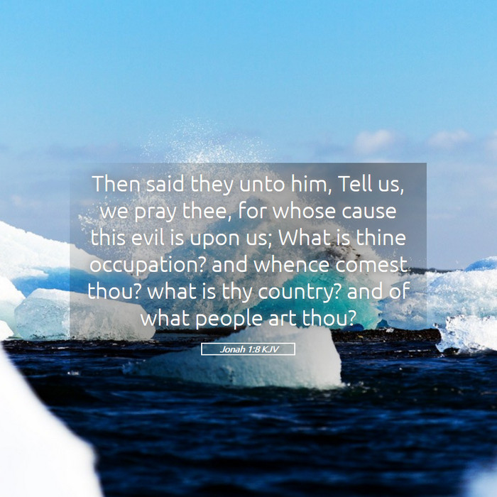 Jonah 1:8 KJV Bible Study