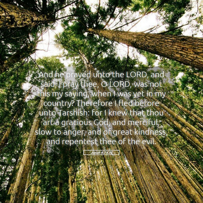 Jonah 4:2 KJV Bible Study