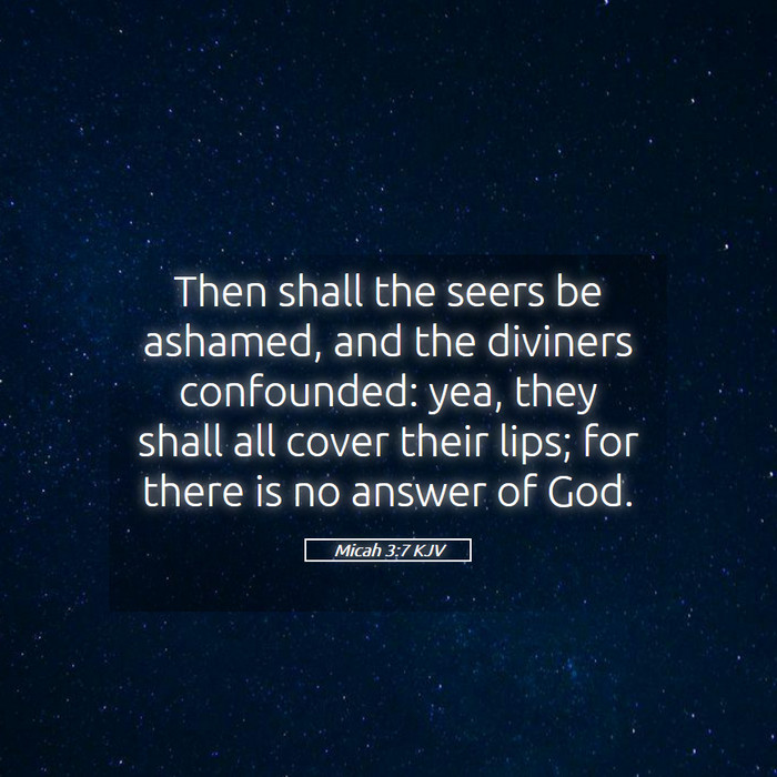 Micah 3:7 KJV Bible Study