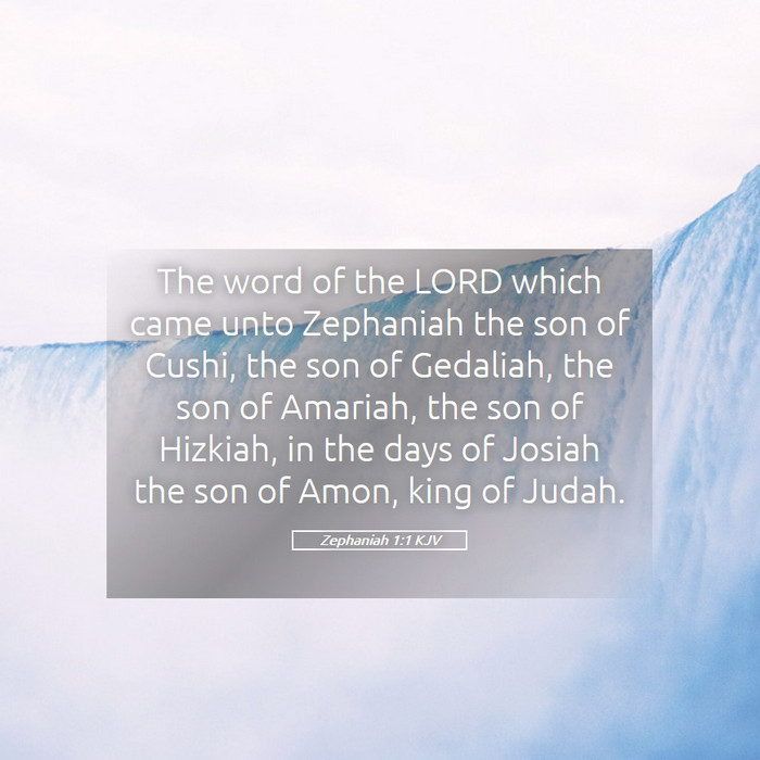 Zephaniah 1:1 KJV Bible Study