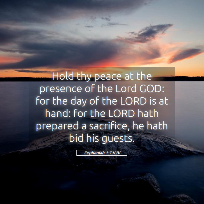 Zephaniah 1:7 KJV Bible Study