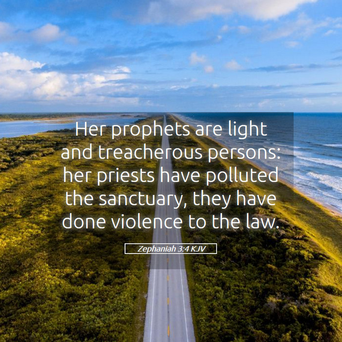 Zephaniah 3:4 KJV Bible Study