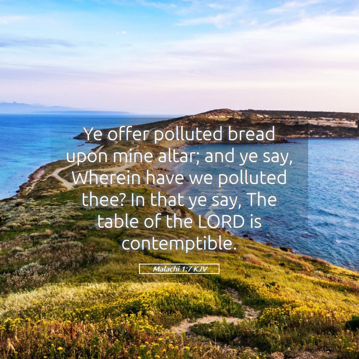 Malachi 1:7 KJV Bible Study