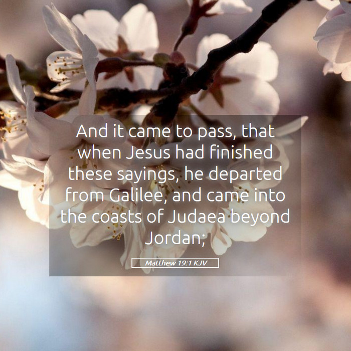 Matthew 19:1 KJV Bible Study