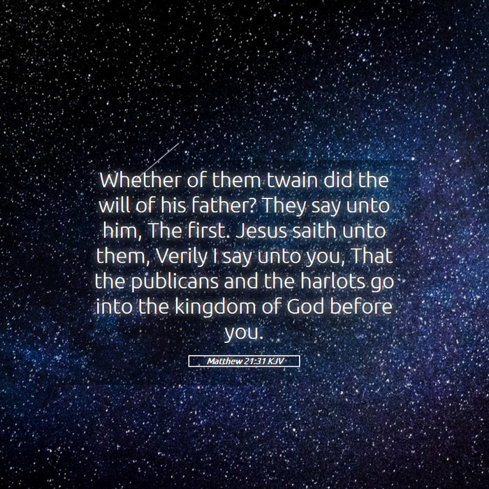 Matthew 21:31 KJV Bible Study