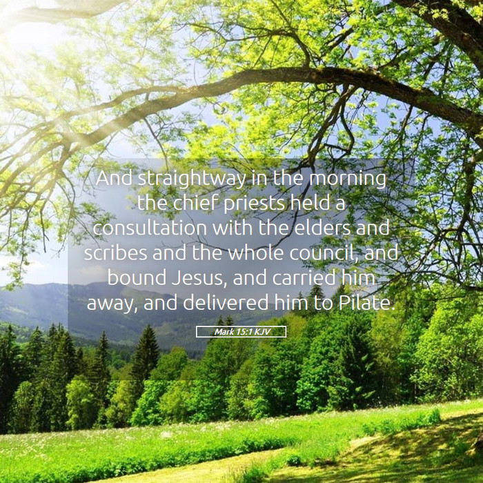Mark 15:1 KJV Bible Study